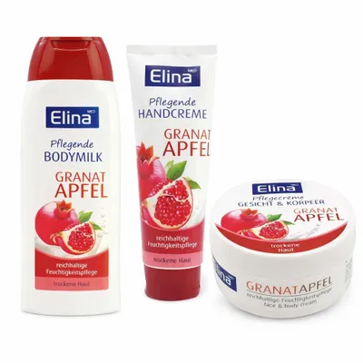 Produktbild von Elina Granatapfel 3tlg Bodymilk,Handcreme,Pflegecreme