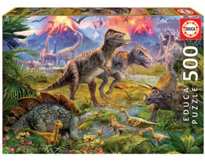 Produktbild von Educa Puzzle 9215969 - Dinosaur Gathering - 500 Teile Puzzle