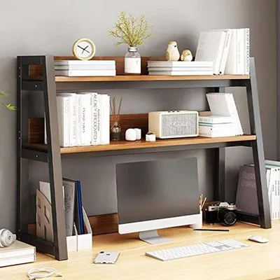Productafbeelding van Bureau Organizer - Opbergrek - Kantoor Inrichten - Twee Lagen - 55 cm - Zwart
