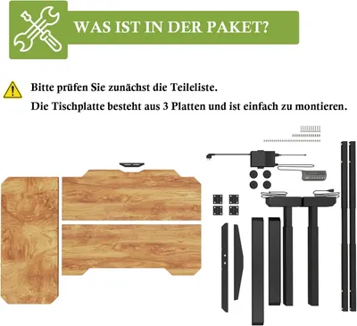 Produktbild von Hilodesk 150cm l-schreibtisch elektrisch höhenverstellbar eckschreibtisch, mit zwei Motoren, l förmiger tisch stehpult, mit 4-Memory-Steuerung, Brown