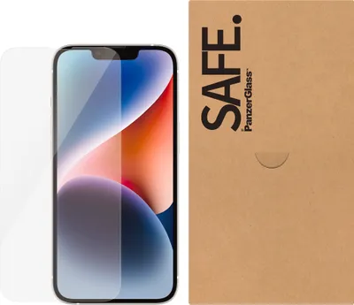 Obrázek produktu pro PanzerGlass SAFE. by ® Screen Protector iPhone 14 | 13 | 13 Pro | Ultra-Wide Fit, Apple, Apple - iPhone 14, Apple - iPhone 13, Apple - iPhone 13 Pro, Aplikace nasucho, Odolné proti poškrábání, Odolný proti nárazům, Průhledná, 50 kusů