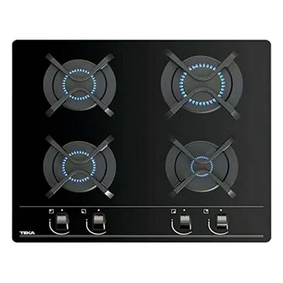Produktbild von Teka GBC 64000, Schwarz, Integriert, 60 cm, Gaskochfeld, Glas, 4 Zone(n)