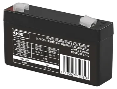 Image de Emos Akumulátor Sla 6V/1,3Ah Fa -4,7Mm