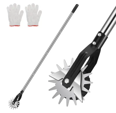 Drehbarer Rasentrimmer mit Rad, 23,6-67 Zoll, Edelstahl