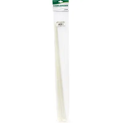 Produktbild von InLine Kabelbinder, Länge 800mm, Breite 9mm, natur, 10 Stück, Weiß, 778,6 N, -20 - 85 °C, 800 mm, 9 mm, 9 mm