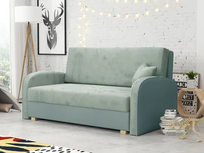 Obrázok produktu pre Rozkladacia pohovka s úložným priestorom BELA SOFT 3 - zelená / modrá