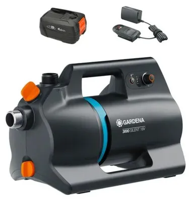 Produktbild von Gardena 14610-20, 180 W, Akku, 3 bar, 3000 l/h, IPX4, Schwarz, Blau