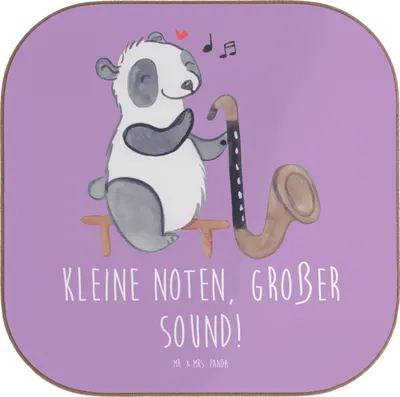 Produktbild von Mr. & Mrs. Panda Untersetzer für Gläser Bassklarinette Sound - Lavendeltraum - Geschenk, Kammermusik, Coaster, Musiker, Musik, Tassen, Getränkeuntersetzer, Humor, Lernen