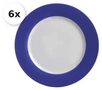Produktbild von 6er Dessertteller / Frühstücksteller 20,5cm Doppio indigo-blau