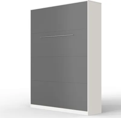 Produktbild von SMARTBett Schrankbett Standard  Weiss/Anthrazit 140 Vertikal