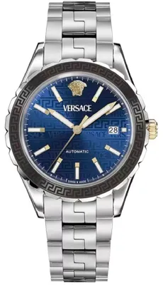 Produktbild von Versace Hellenyium Automatic Herrenuhr silber blau