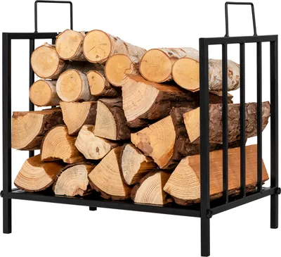 Zdjęcie produktu dla COSTWAY Stojak na drewno opałowe metalowy do 50 kg ładowalny, stojak na drewno opałowe stojak na drewno stojak na drewno stojak na drewno stojak na drewno do użytku wewnętrznego i zewnętrznego