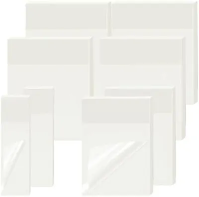 Produktbild von 400 Stück Transparente Haftnotizen - Selbstklebend, Wasserdicht und Leicht zu Beschreiben - Transparent Sticky Notes für Schule, Büro, Zuhause (Vier Größen)
