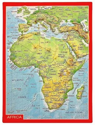 Produktbild von Reliefpostkarte Afrika