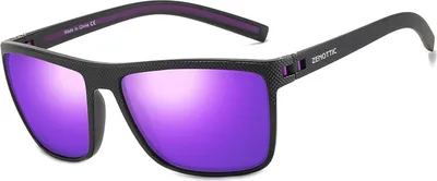 Immagine prodotto di Occhiali da sole polarizzati da uomo con montatura TR90 protezione UV400 nero viola - ZENOTTIC