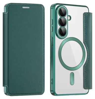 Immagine prodotto di Custodia MagSafe per Samsung Galaxy S26 5G in Pelle finta con protezione RFID, verde