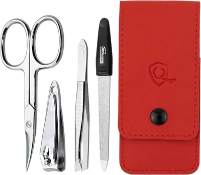Produktbild von marQus Maniküre-Set 4-teilig – mit Nagelzange, Solingen – Rot