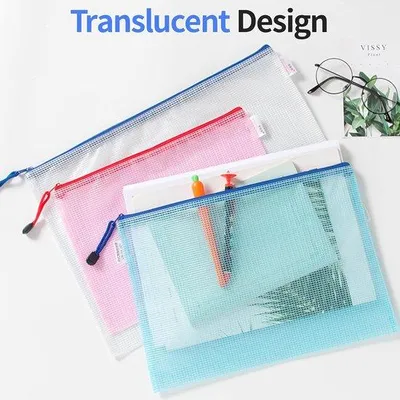 Image de Porte-documents - 7 compartiments - transparent - avec fermeture à glissière