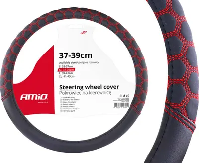 Produktbild von AMiO 02560 Lenkradbezug Ø37-39cm Schwarz Lenkradhülle