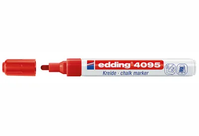 Produktbild von Kriedový popisovač edding 4095 červený