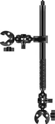 Produktbild von PULUZ PU496B Motorrad-Fahrrad-Lenkerhalterung, Lenkerklemmhalterung und 59-Zoll-Selfie-Stick-Kit, Ersatz fuer GoPro Hero 12/11/10, Insta360 ONE X4/X3/X2