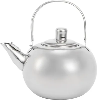Image de Théière, théière en acier inoxydable, cafetière, bouilloire, bouilloire à fond plat, bouilloire pour cuisinière à induction