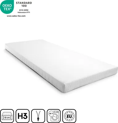 Obrázok produktu pre Komfortný penový matrac K10 90 x 200 cm, výška 10 cm, stupeň tvrdosti H3