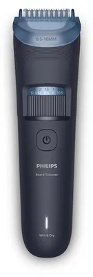 Obrázek produktu pro Philips Beard Trimmer 3000 Series BT3665/15 Úprava vousů pomocí celokovových břitů, Bezúdržbový provoz - není potřeba mazat, Baterie, Samoostřicí čepel, Černá