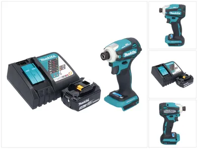 Zdjęcie produktu dla Akumulatorowy klucz udarowy Makita DTD 172 RF1 18 V 180 Nm 1/4" bezszczotkowy + 1x akumulator 3,0 Ah + ładowarka