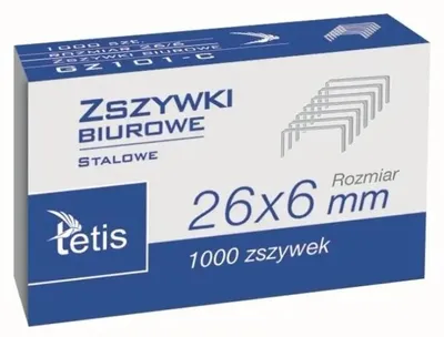 Zdjęcie produktu dla Zszywki Biurowe 26/6 (1000) A"10 Gz101-C