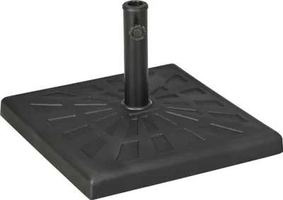 Produktbild von Outsunny Sonnenschirmständer 19 kg Sonnenschirmfuß, Schirmständer für Schirmstangen Ø 32/38/48 mm, Kunstharz, Schwarz, 51 x 51 x 32 cm