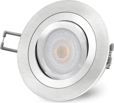 Produktbild von SSC-LUXon RF-2 LED Deckeneinbaustrahler flach fourSTEP Dimmen ohne Dimmer 4W neutralweiß - Einbau LED Strahler 230V schwenkbar
