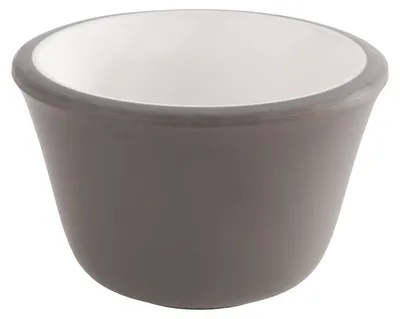6er-Set Dipschalen aus Melamin, Ø 6 cm, spülmaschinengeeignet, grau