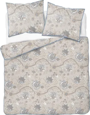 Produktbild von Bettwäsche, Perkalbettwäsche, mit Paspel, elegant 160x200 5242b Beige, Blumen