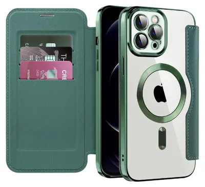 Produktbild von Techsuit - SmartMag Book Hülle für iPhone 12 Pro Max - grün