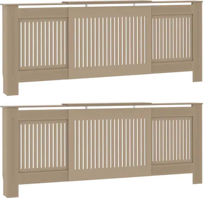 Obrázek produktu pro vidaXL Kryt na radiátor, 2 kusy, dekor Sonoma, rozměry 205 x 20,5 x 81,5 cm