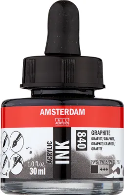 Obrázek produktu pro Amsterdam Lahvička s akrylovou tuší 30 ml Grafit 840