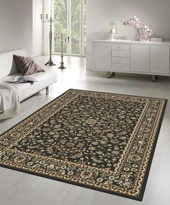 Obrázok produktu pre Unyqoos® Nain Klassik – orientálny koberec s nízkým vlasom, vintage čierna farba, polypropylén, 160x230 cm,  OEKO-TEX100