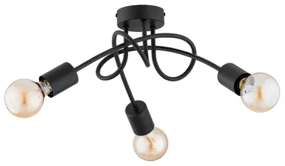 Immagine prodotto di Lampada da soffitto DISEL nera 3xE27x15W in metallo, dimensioni: 22x48x48 cm, IP20, Alfa