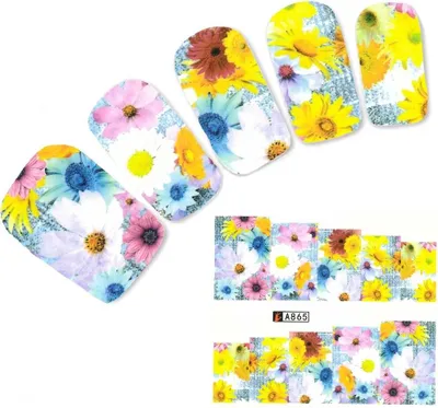 Produktbild von Tattoo Nail Art Blumen Aufkleber Nagel Sticker