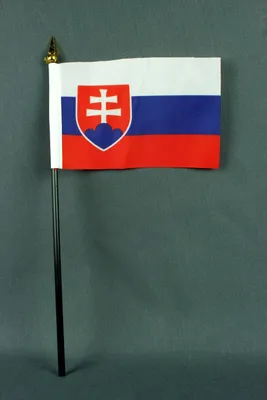 Produktbild von Flagge am Stab Slowakei 10x15 cm Handflagge Stockflagge Fähnchen