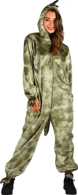 Produktbild von T4063/T4064/T4065-XL-XXL grün Dino Dinosaurier Kostüm Overall Damen Herren Gr.XL-XXL Körpergröße ca.180-200 cm