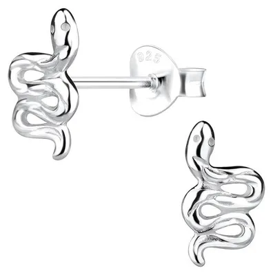 Produktbild von Ohrstecker Schlange: 925 Silber Ohrringe