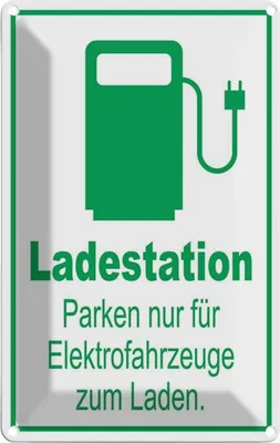 Produktbild von vianmo Blechschild 18x12 cm Ladestation nur Elektrofahrzeuge Warnschild Hinweisschild Sicherheit Vorsicht