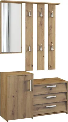 Obrázek produktu pro Šatní skříň Nástěnná šatní skříň Flurgarderobe Panel Zrcadlo Schrank kommode artisan