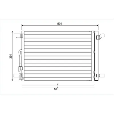 Produktbild von VALEO 814301 Kondensator Klimaanlage Klimakondensator für VW Golf VII Schrägheck (5G1, BQ1, BE1, BE2) +Trockner