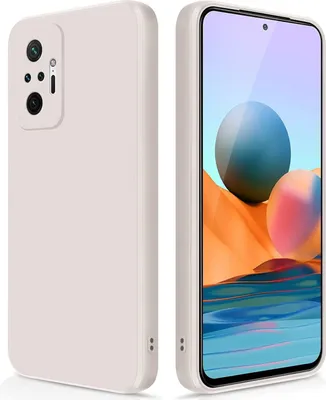 Produktbild von Silikon Hülle für Xiaomi Redmi Note 10 Pro /Note 10 Pro Max Flüssigsilikon Dünn Gel Gummi Matt Kratzfeste Schutzhülle Weiß