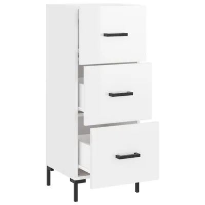 Obrázok produktu pre vidaXL Príborník vysoký lesk biely 34,5x34x90 cm Materiál dreva