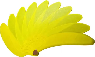 Imagen del producto de Abanicos plegables en forma de plátano, impresos en 3D, de tamaño pequeño y con diseño en capas