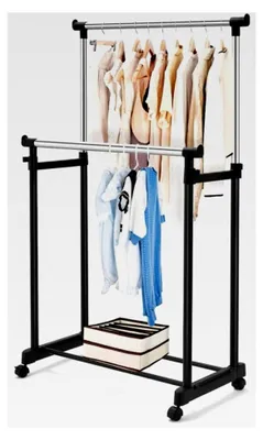 Produktbild von Kleiderständer mit Rollen, höhenverstellbar bis 138 cm